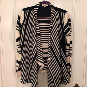 Striped Open Sweater